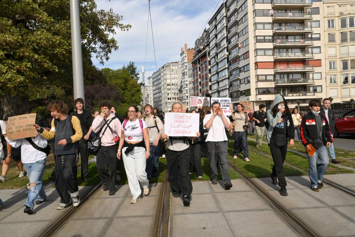 Протестующие студенты в Бельгии. Фото: IMAGO / Photo News