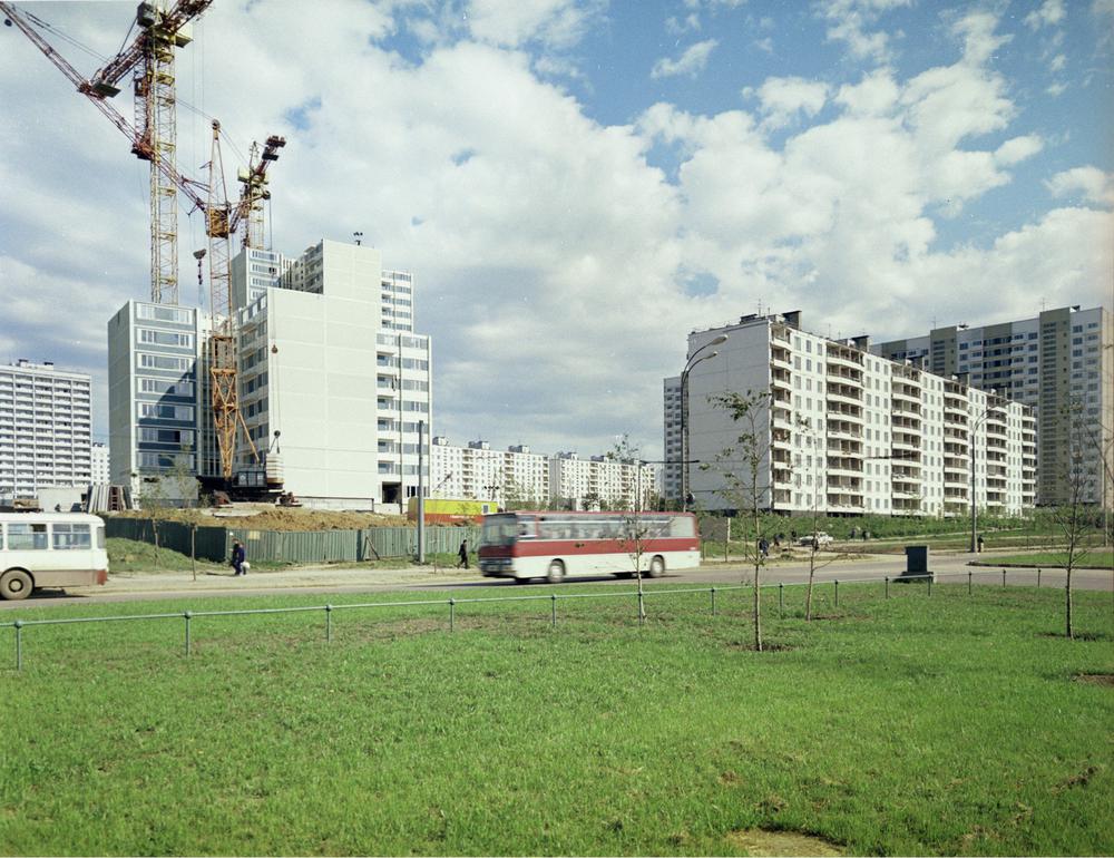 Строительство жилых домов в Москве, 1970-е годы. Фото: РИА Новости