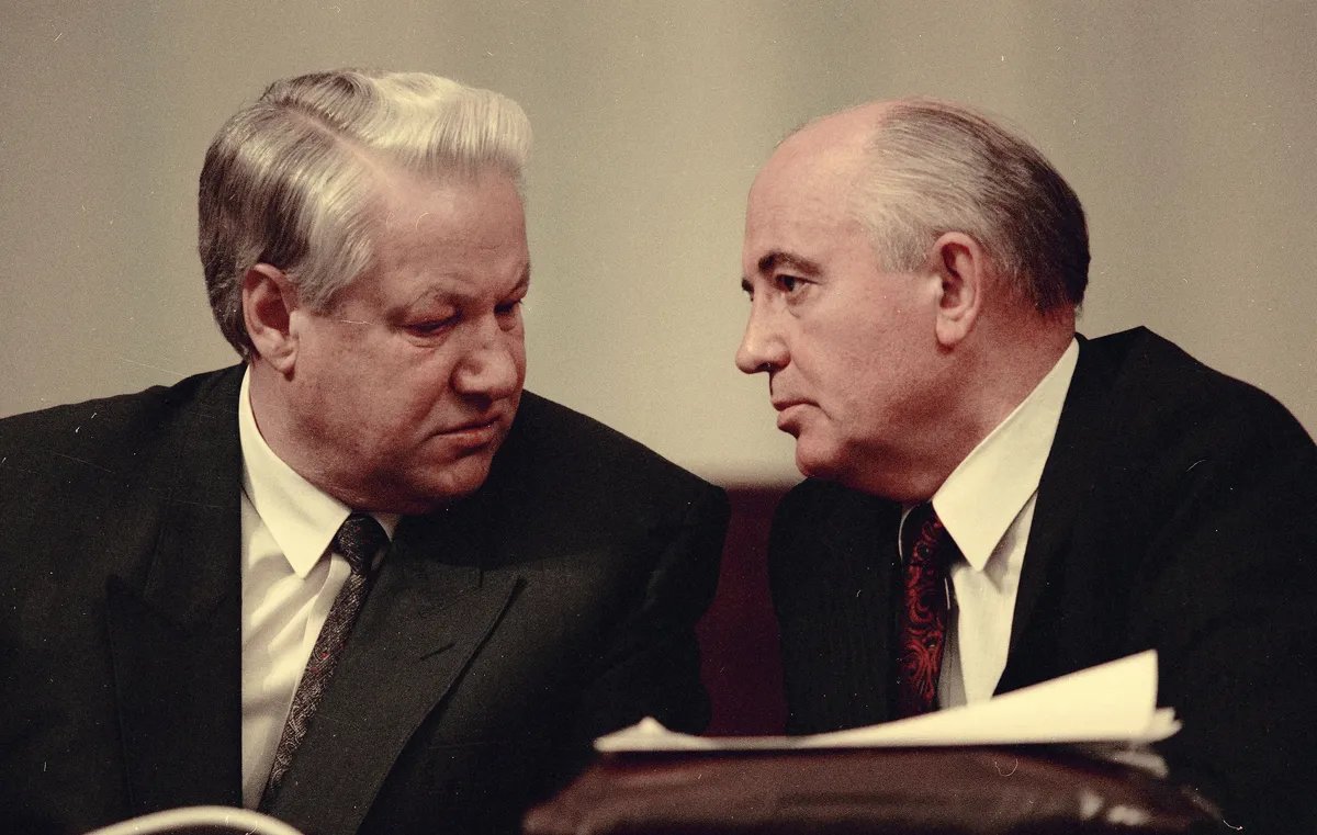 Борис Ельцин и Михаил Горбачев, 1991 год. Фото: ASSOCIATED PRESS / East News