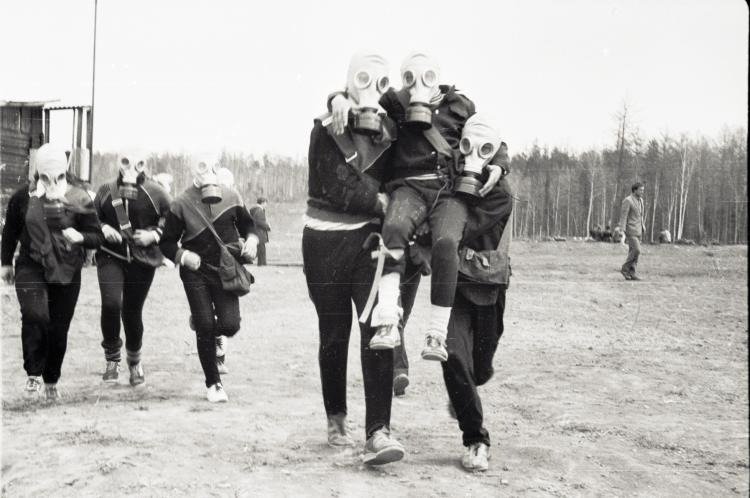Зарница в Кежемской школе, 1987 год. Фото: Анатолий Привалихин