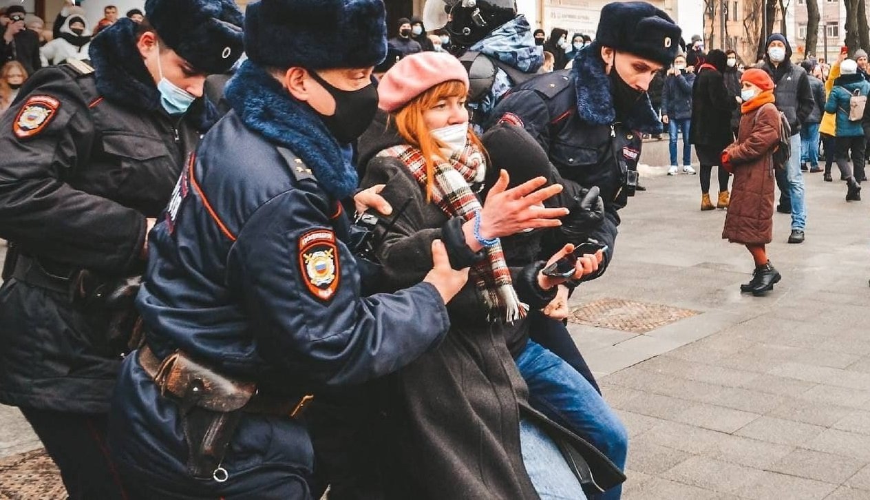 Момент задержания Ольги Козловой