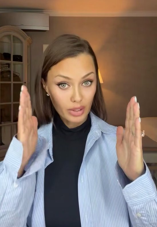 Виктория Боня во время обращения к Путину. Скриншот