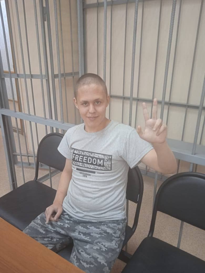 Ярослав Иноземцев в суде. Фото предоставлено его матерью