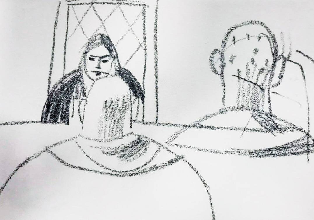 Судья Олеся Менделеева. Рисунок Анны Аренштейн