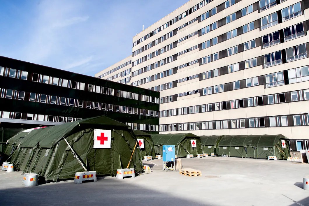Полевой госпиталь в Гётеборге. Фото: Reuters