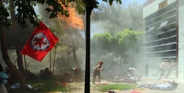 Теракт в Суруче. Фото: EPA