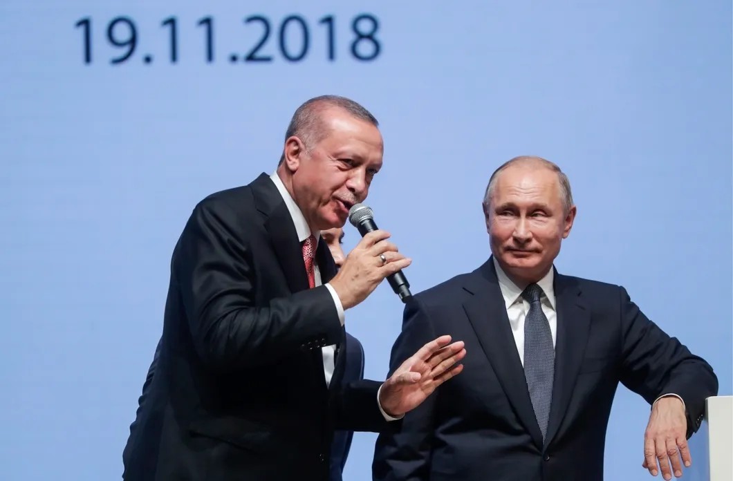Реджеп Эрдоган и Владимир Путин во время визита президента Турции в Россию. Фото: РИА Новости