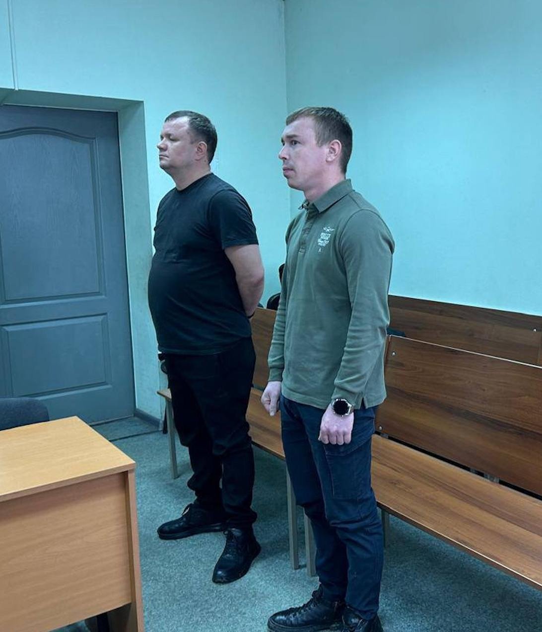 Геннадий Изергин и Иван Олейников во время приговора Ленинского суда. Фото: пресс-служба прокуратуры Свердловской области