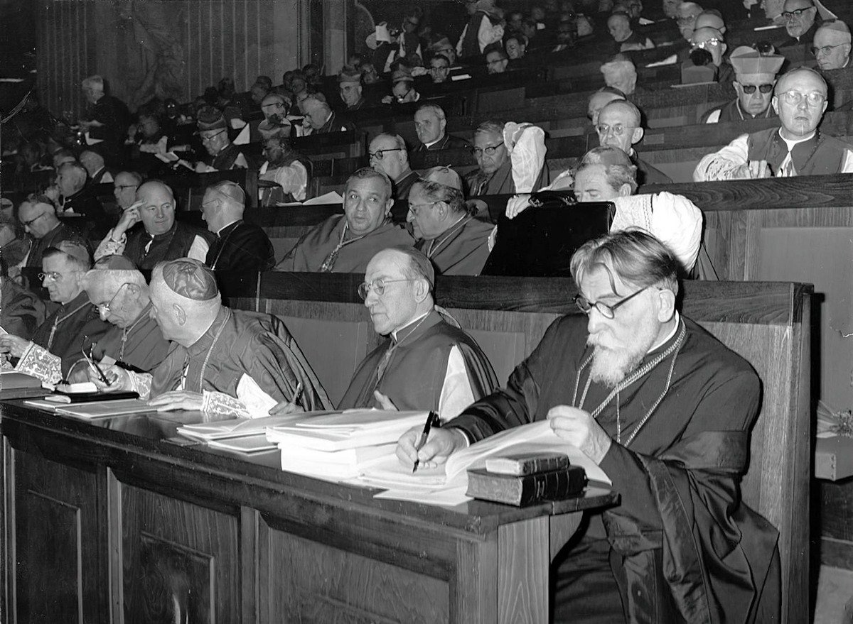 Иосиф Слипый на Втором Ватиканском соборе. Фото: rossaprimavera.ru