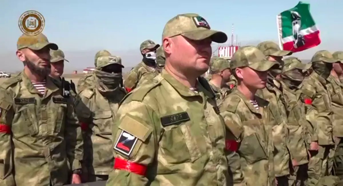 «ЮГ Ахмат» и добровольцы из «РУС» направляются на Донбасс. Кадр: соцсети