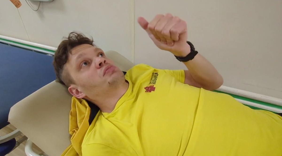 Сергей Иевков в больнице после нападения