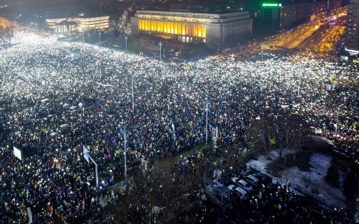 Румынский Майдан против правительства коррупционеров