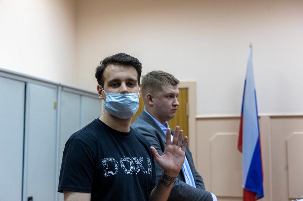 Владимир Метелкин в суде. Фото: Арден Аркман / «Новая газета»