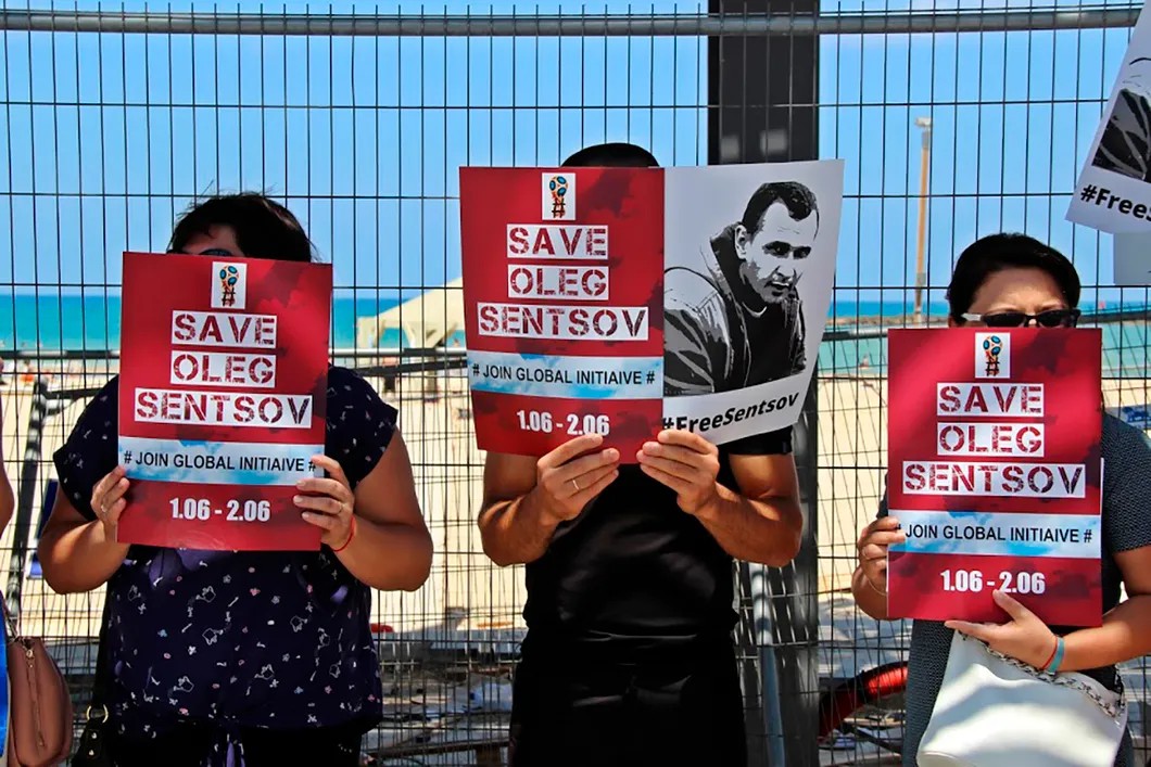 Тель-Авив, Израиль. Фото: SaveOlegSentsov Campaign