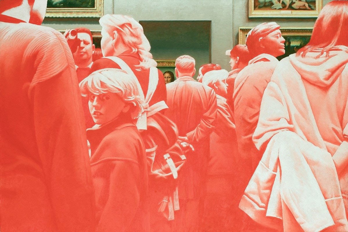 Картина Булатова «Лувр. Джоконда»