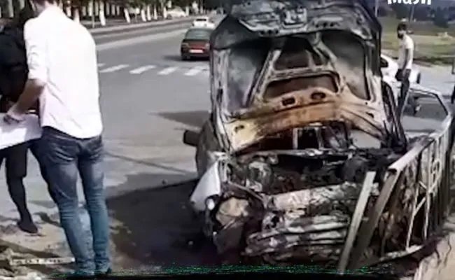 Последствия аварии. Скриншот видео телеграм-канала Mash