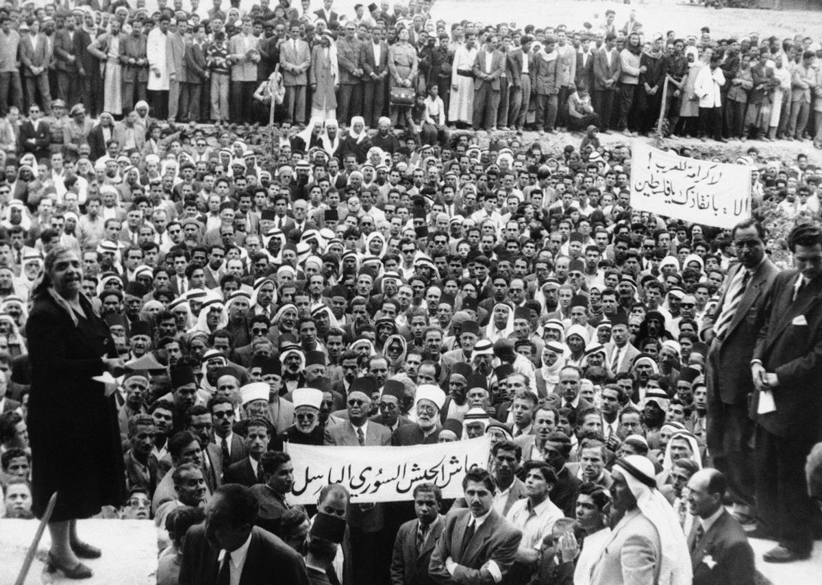 Демонстрация палестинских беженцев в Дамаске, 1929 год. Фото: ASSOCIATED PRESS