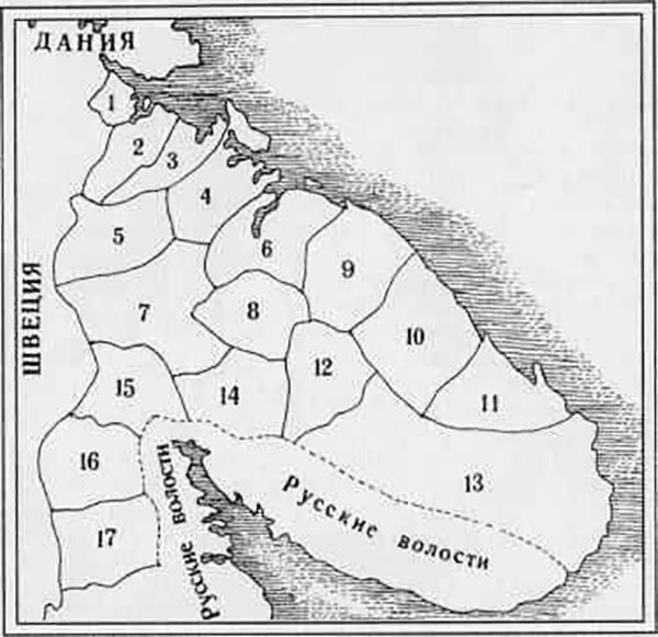Карта саамских погостов