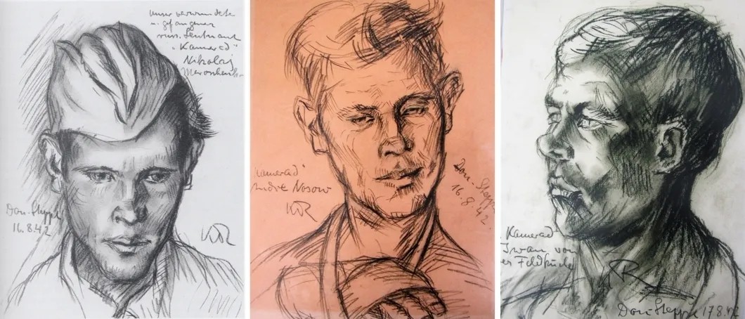 The portraits of Russian prisoners of war made by Kurt Reuber
