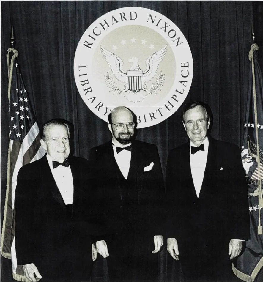 Ричард Никсон, Дмитрий Саймс и Джордж Буш-старший, 1992 год. Фото: архив