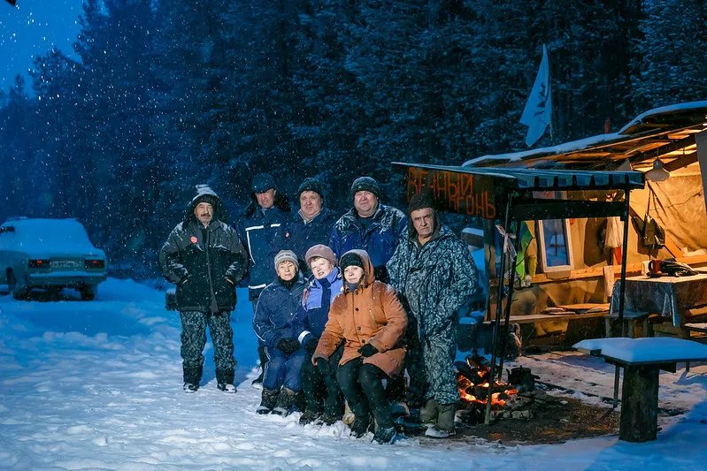 Защитники Шиеса. Ноябрь 2019 года. Фото: Анна Шулятьева / специально для «Новой»