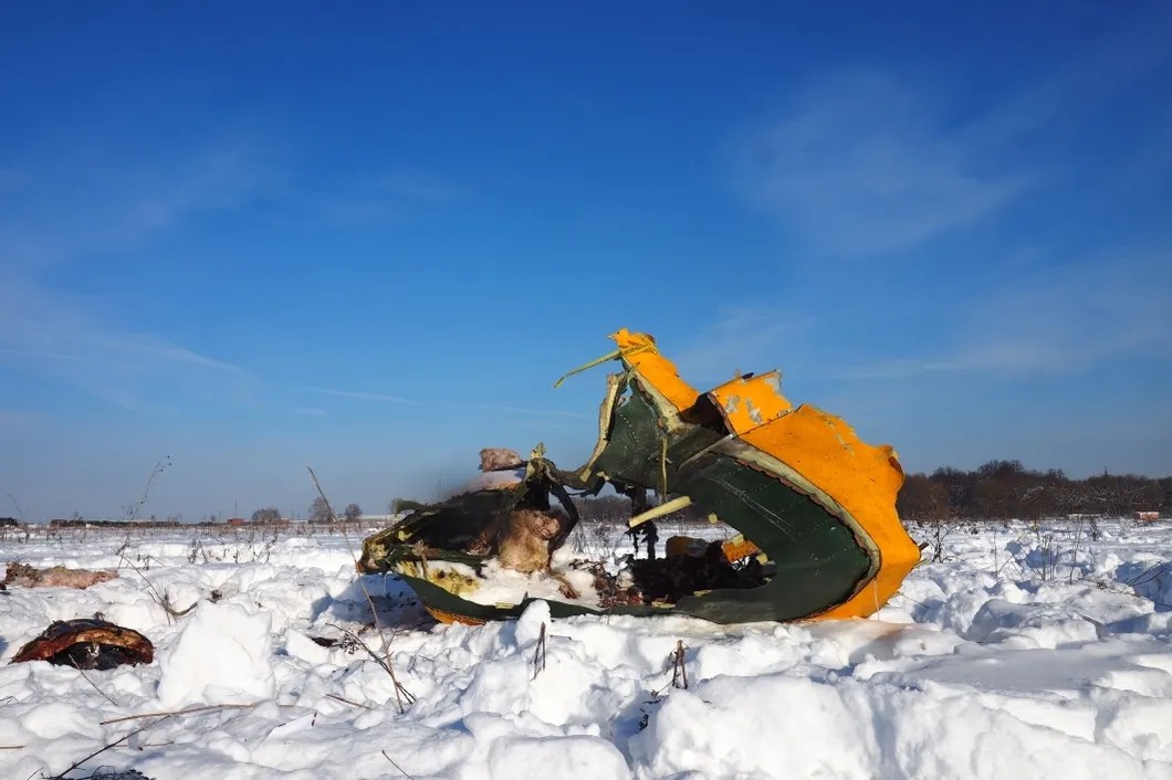 Обломки Ан-148, потерпевшего крушение в Подмосковье в феврале 2018 года. Фото: ТАСС