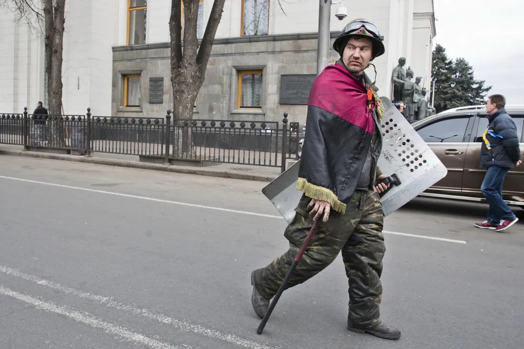 Активист Евромайдана. Фото: Евгений Фельдман/ «Новая газета»