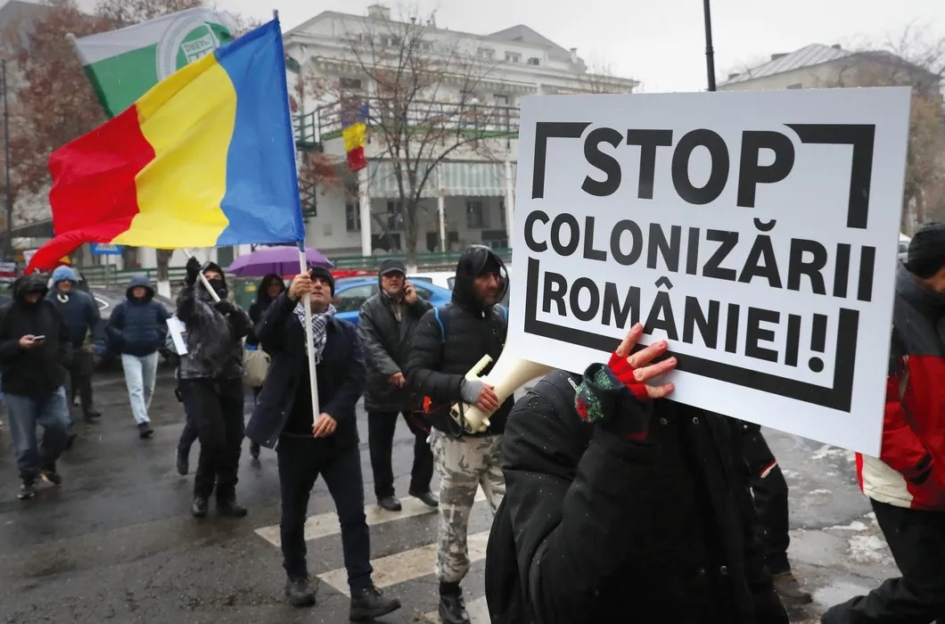 Протесты против миграции в Бухаресте. Фото: EPA