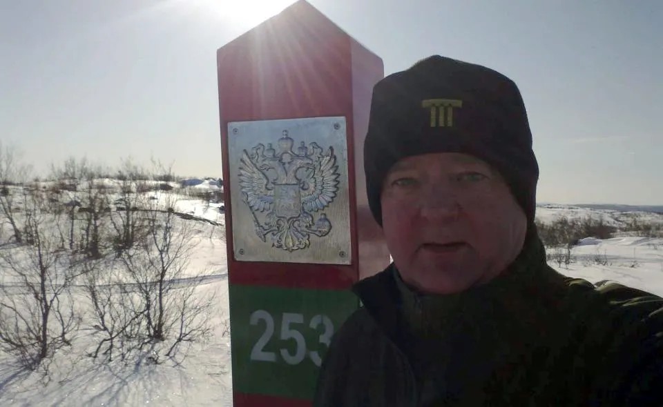 Фруде Берг на российской границе. Фото: Facebook