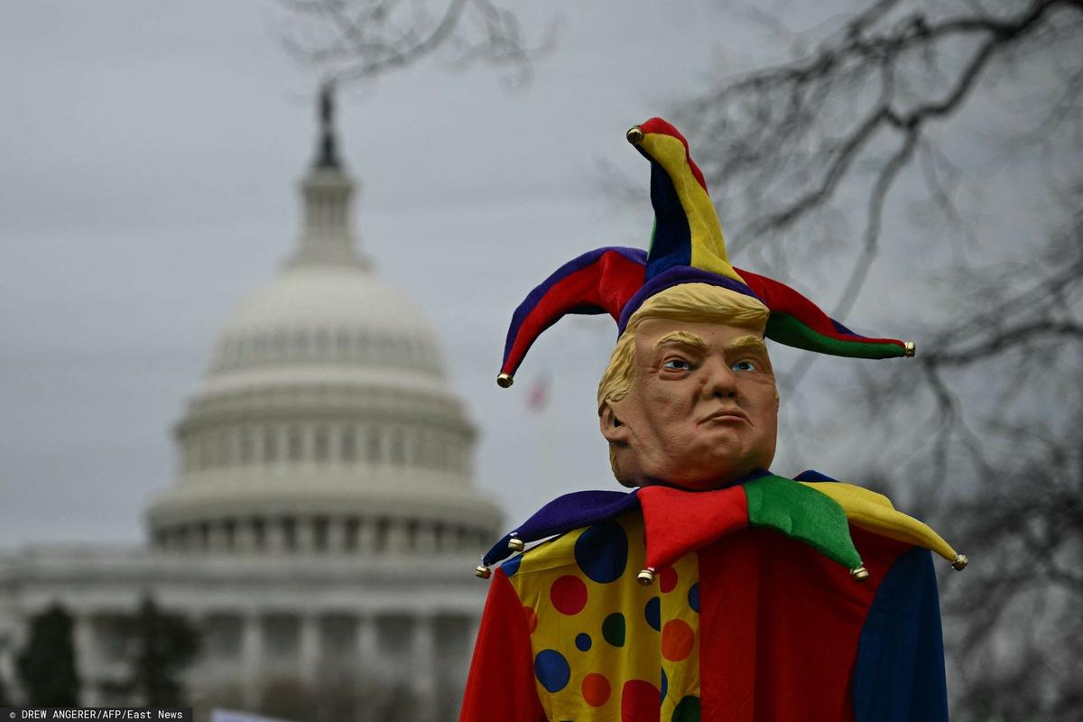 Кукла в виде Трампа возле Белого дома. Фото: DREW ANGERER / AFP / East News