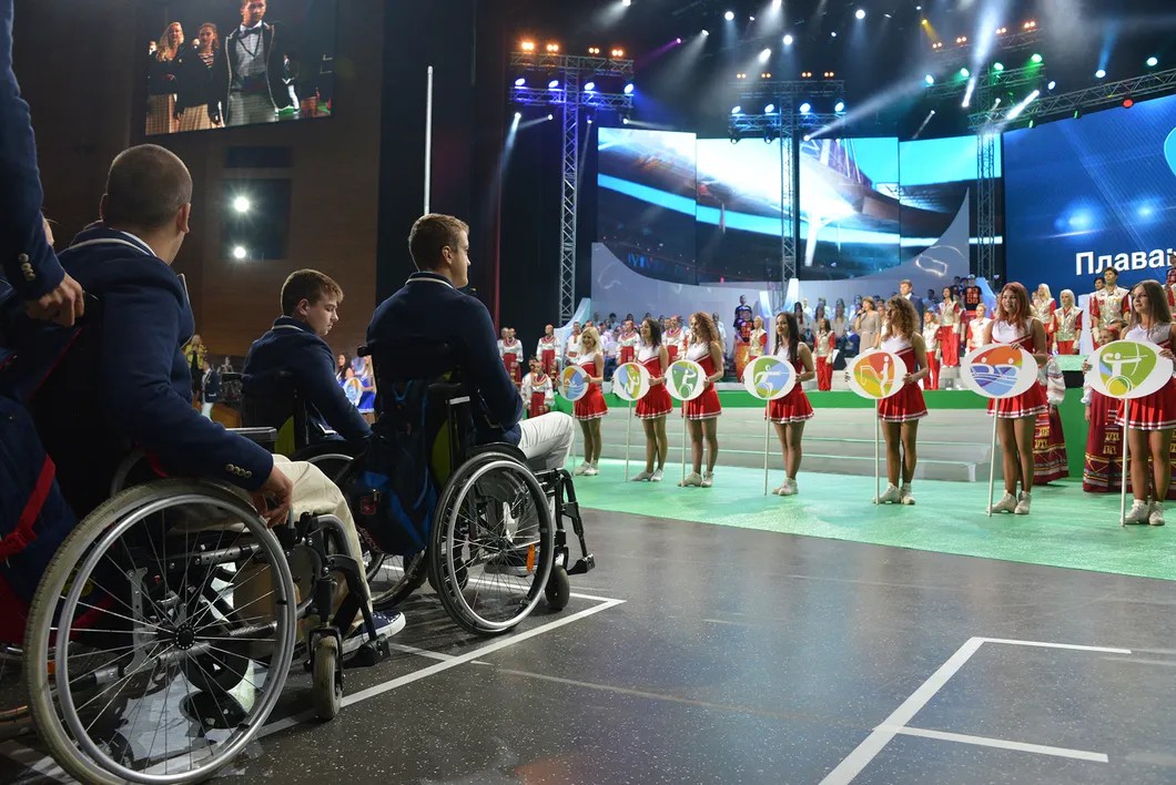 Открытие всероссийских паралимпийских соревнований в 2016 году. Фото: Влад Докшин / «Новая газета»