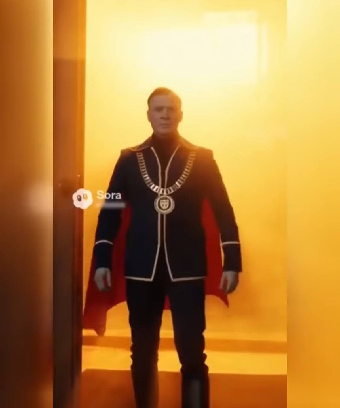 Мэр Алексей Орлов в образе супермена. Кадр из видео