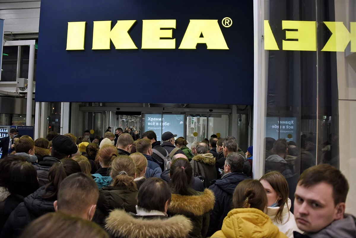 Один из магазинов IKEA перед закрытием. Фото: Анастасия Цицинова / «‎Новая газета»