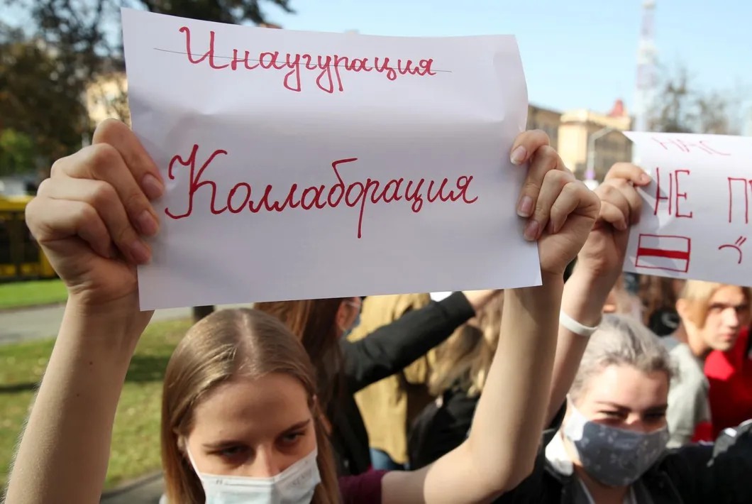 Акция протеста в день инаугурации Александра Лукашенко, Минск. Фото: Наталия Федосенко / ТАСС