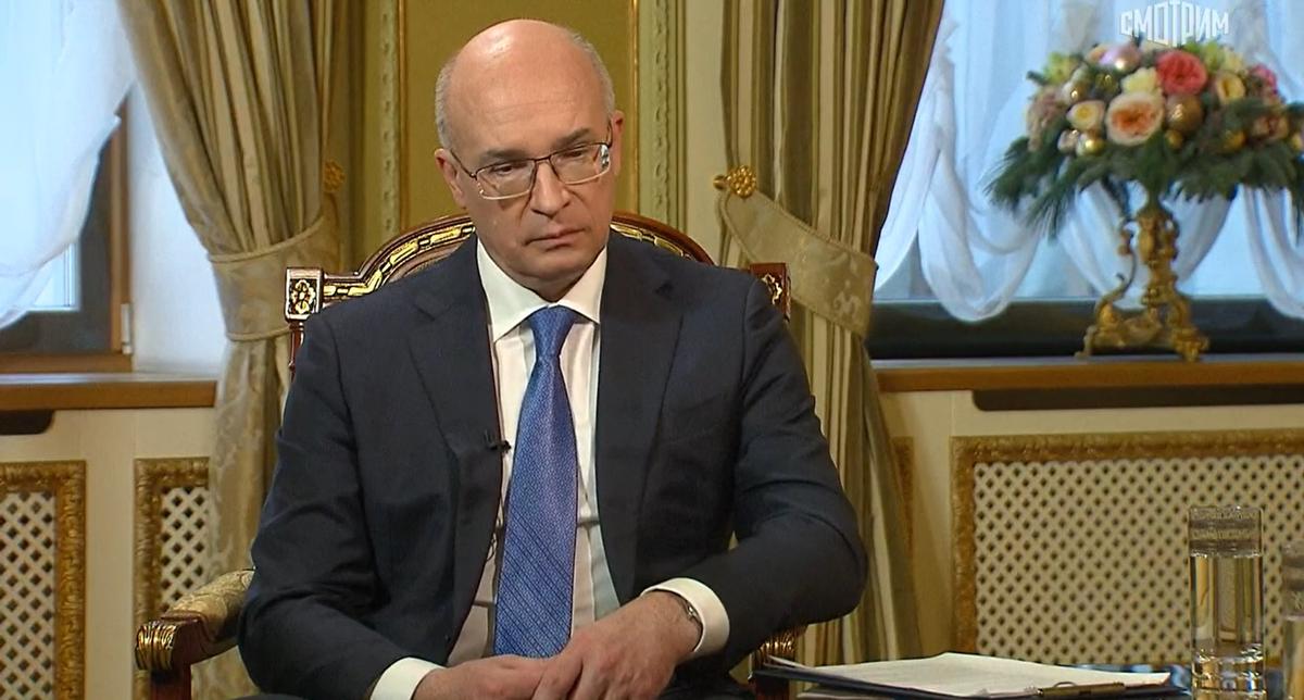 Андрей Кондрашов во время интервью с патриархом Кириллом