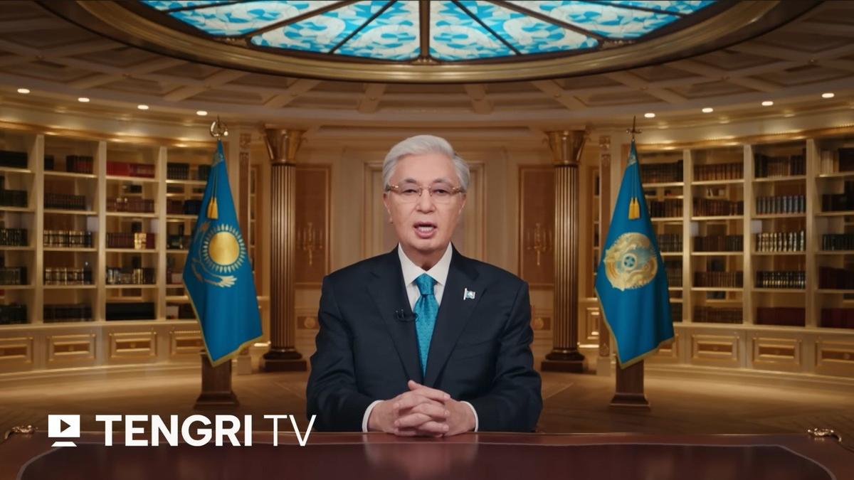 Обращение Касым-Жомарта Токаева на Новый год. Источник: YouTube